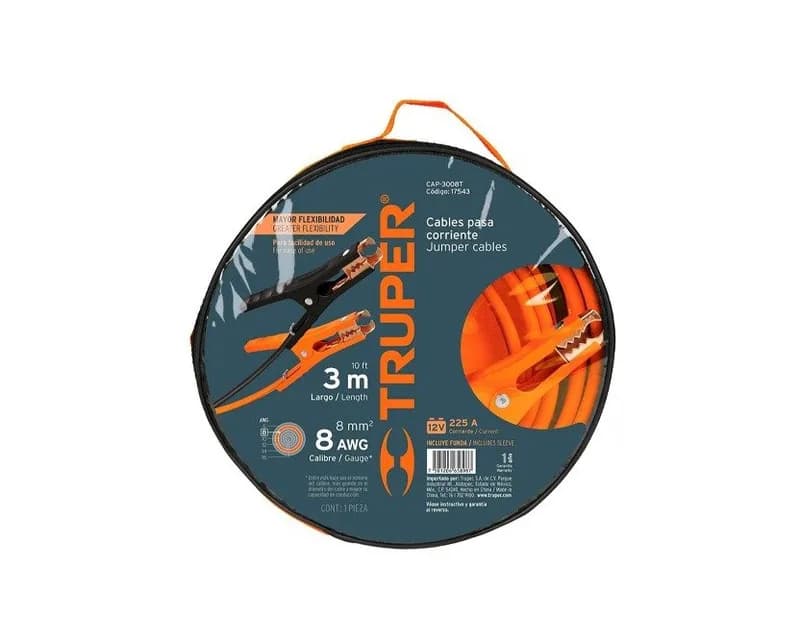CABLE TRUPER PASA CORRIENTE 3MTRS CL.8 T17543